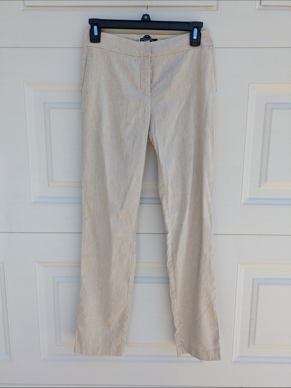 Avenue Montaigne Beige Straight-Leg Dress Pants, Size 2